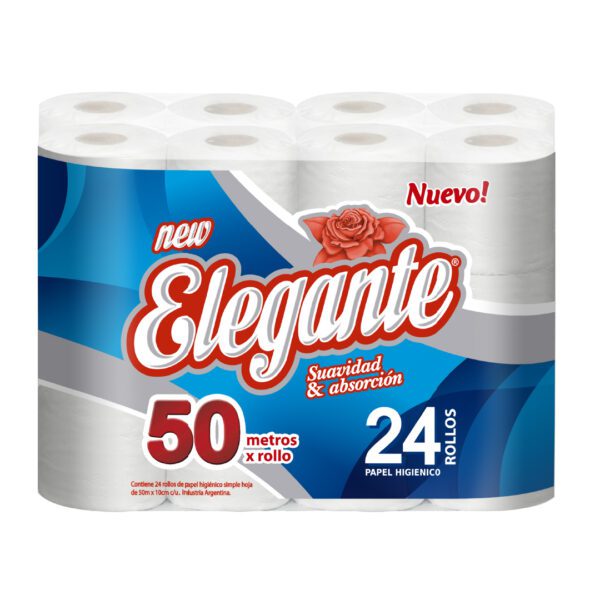 Papel Higiénico Elegante Simple Hoja 24X50M