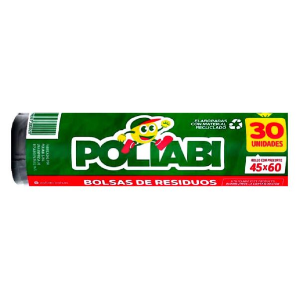 Bolsas Poliabi Negras 45X60Cm 30U